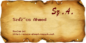 Szűcs Ahmed névjegykártya